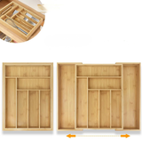 Bambus-Besteckkasten, ausziehbar