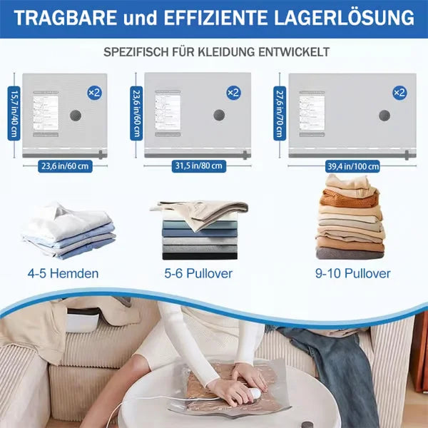 Elektrischer Staubsauger mit Vakuumbeuteln