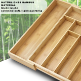Bambus-Besteckkasten, ausziehbar
