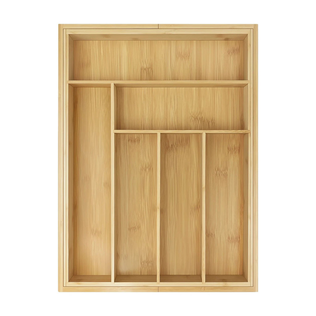 Bambus-Besteckkasten, ausziehbar