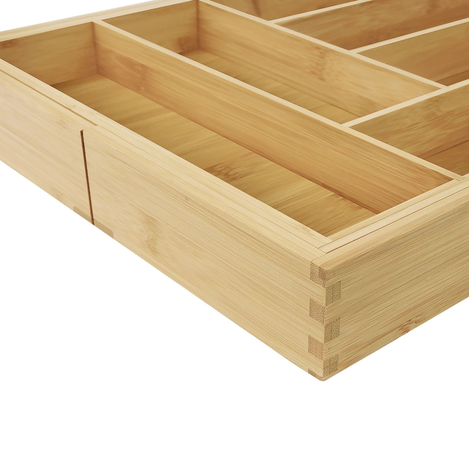 Bambus-Besteckkasten, ausziehbar
